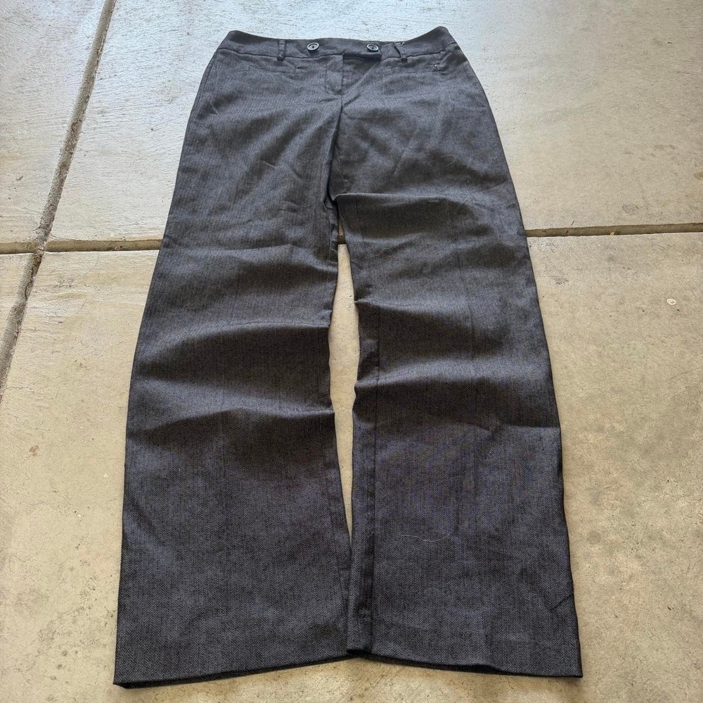 30x30 Grey Baggy Wide Leg Bootcut Pinstripe Dress Pants Y2K Grunge 2000s Vintage